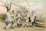 K Ogawa c.1880 "Five Women Outdoors"